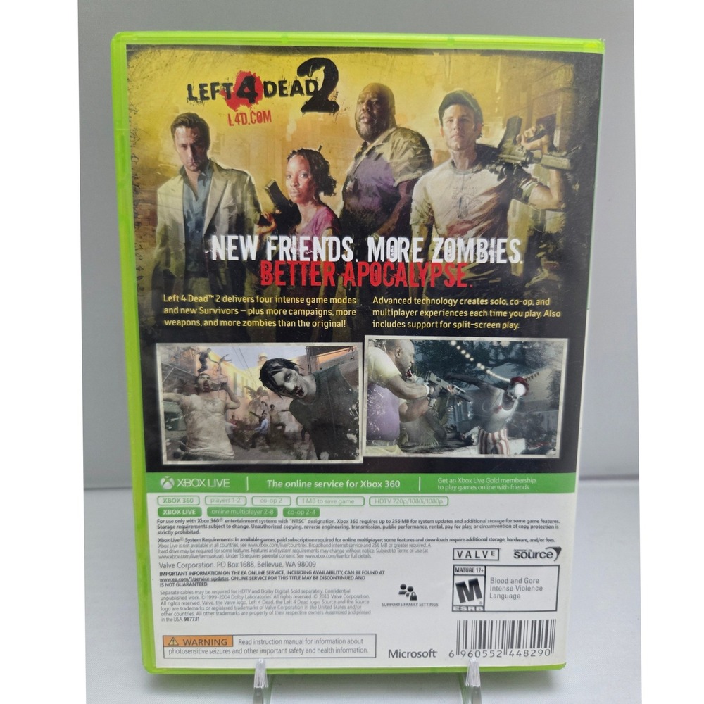 Left 4 Dead 2 Platinum Hits - Microsoft Xbox 360 - CIB Case Disc Manual Working - Picture 6 of 7